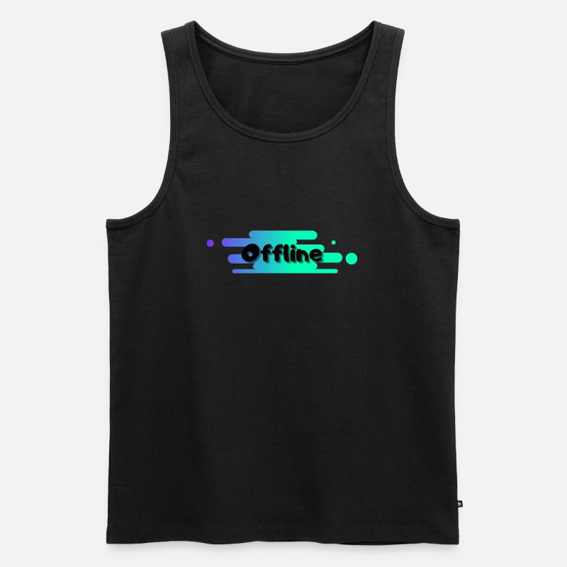 Offline - Männer Premium Bio Tank Top - Schwarz