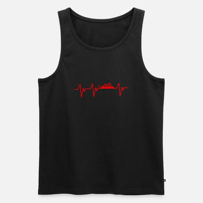 Marathon Running Run jogging - Männer Premium Bio Tank Top - Schwarz