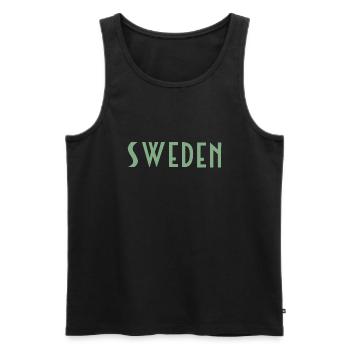 Schweden - Männer Premium Bio Tank Top - Schwarz - Vorne - Michal (187cm)