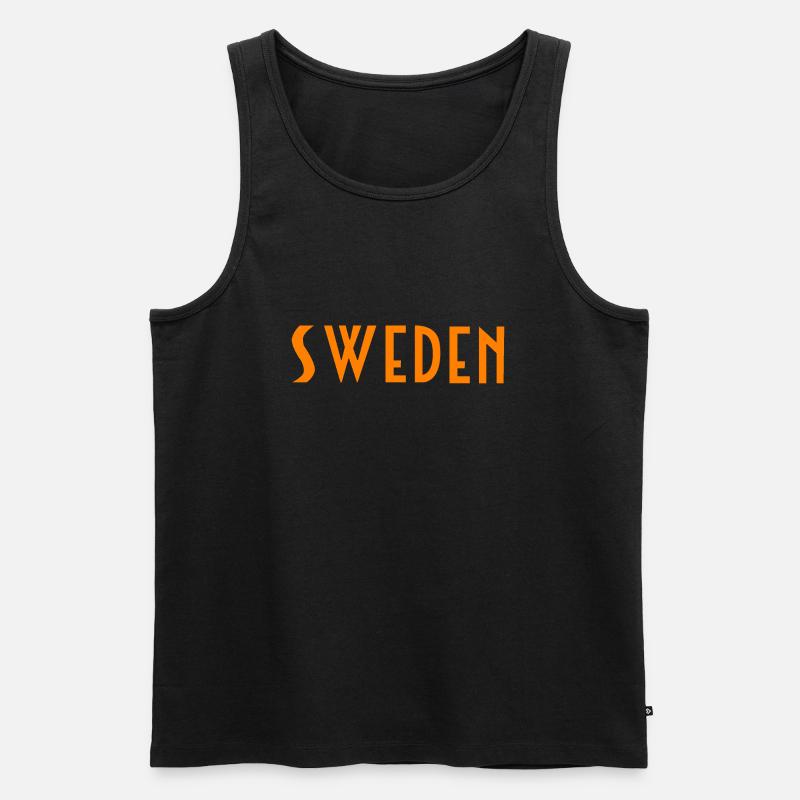 Schweden - Männer Premium Bio Tank Top - Schwarz
