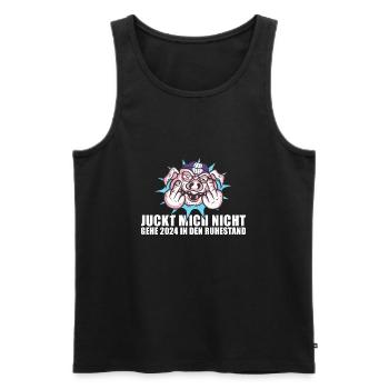 Juckt Mich Nicht Gehe 2024 In Den Ruhestand Rente - Männer Premium Bio Tank Top - Schwarz - Vorne - Michal (187cm)