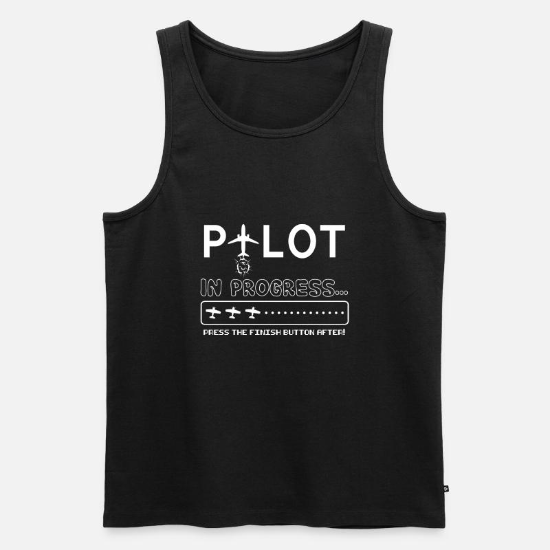 Pilot Pilot Flugzeug Geschenk - Männer Premium Bio Tank Top - Schwarz