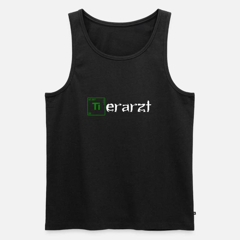 Tierarzt white - Männer Premium Bio Tank Top - Schwarz