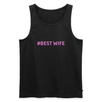 #Best Femme Meilleure femme Personne préférée - Débardeur bio Premium Homme - noir - Devant - AI Model Male 178 light (178cm)