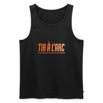 TIR A L ARC FLECHE TIREUR CADEAU SPORT - Débardeur bio Premium Homme - noir - Devant - Michal (187cm)