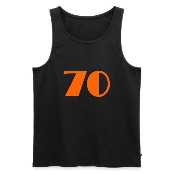 70. 70 JAHRE. 70-JÄHRIGES JUBILÄUM. GEBURTSTAG 70 JAHRE. - Männer Premium Bio Tank Top - Schwarz - Vorne - Michal (187cm)
