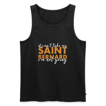 Prends mon Saint-Bernard, je n’y vais pas - Débardeur bio Premium Homme - noir - Devant - Michal (187cm)