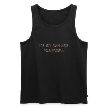 Faithfull friend paintball, japaneese style font - Men's Premium Organic Tank Top - black - Front - AI Model Male 178 light (178cm)