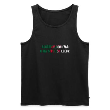 Algérien demi har o manwelich lelor-cadeau Algérie - Débardeur bio Premium Homme - noir - Devant - Michal (187cm)