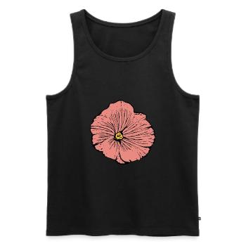 Blume rosa pinke Blume Blumen pink rosa Blumen - Männer Premium Bio Tank Top - Schwarz - Vorne - AI Model Male 178 light (178cm)