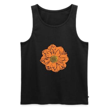 Blumen-Geschenk - Männer Premium Bio Tank Top - Schwarz - Vorne - Michal (187cm)