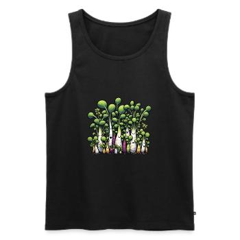Microgreens Agriculture Vegan Sprouts - Men's Premium Organic Tank Top - black - Front - AI Model Male 178 light (178cm)