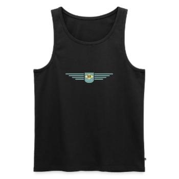 Delaware Fan T-Shirt – Küste & Charme - Männer Premium Bio Tank Top - Schwarz - Vorne - AI Model Male 178 light (178cm)