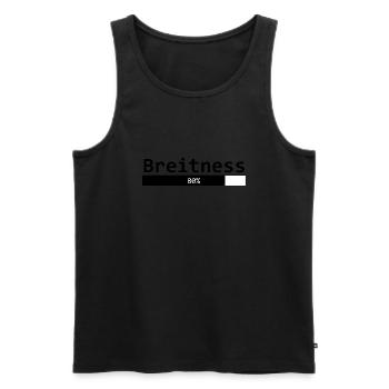 Breitness 80 - Männer Premium Bio Tank Top - Schwarz - Vorne - AI Model Male 178 light (178cm)