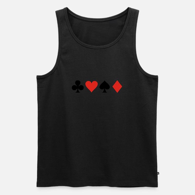 Karten - Männer Premium Bio Tank Top - Schwarz