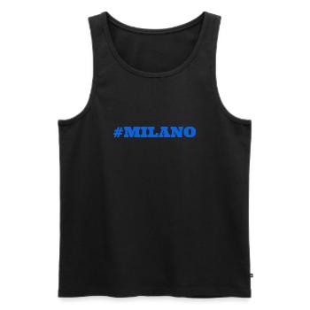 #Milano Milan Milan - Men's Premium Organic Tank Top - black - Front - AI Model Male 178 light (178cm)