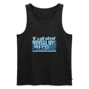 Saturation Diver - It's All About Handling Pressur - Men's Premium Organic Tank Top - black - Front - Michal (187cm)