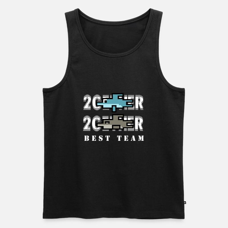 Delphin-Mannschaft - Männer Premium Bio Tank Top - Schwarz