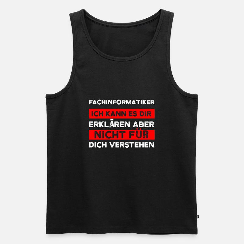 Fachinformatiker Beruf Programmierer Geschenk - Männer Premium Bio Tank Top - Schwarz