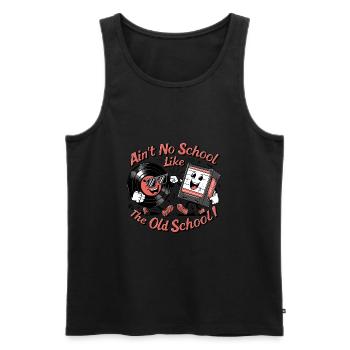 Ain't No School Like the Old School für 80s Fans - Männer Premium Bio Tank Top - Schwarz - Vorne - Michal (187cm)