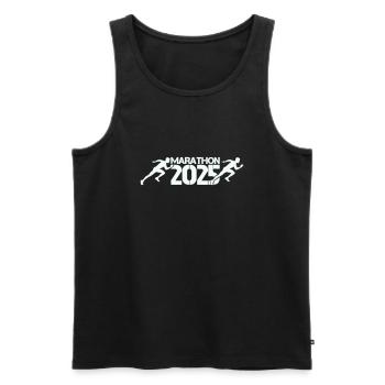 Marathon 2025 - Men's Premium Organic Tank Top - black - Front - AI Model Male 178 light (178cm)