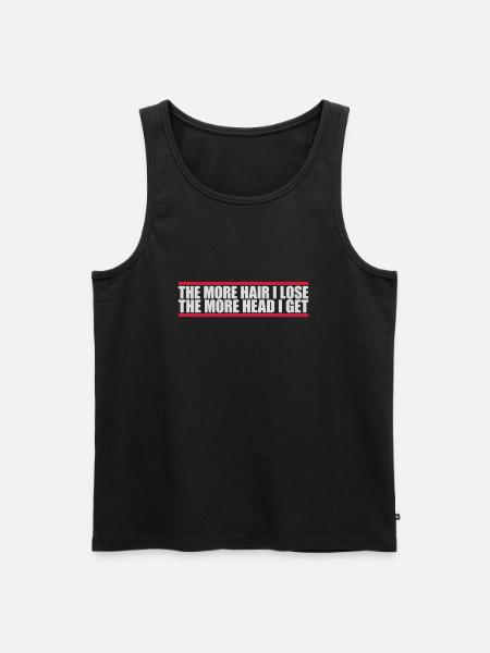 I get more head - Men's Premium Organic Tank Top - black