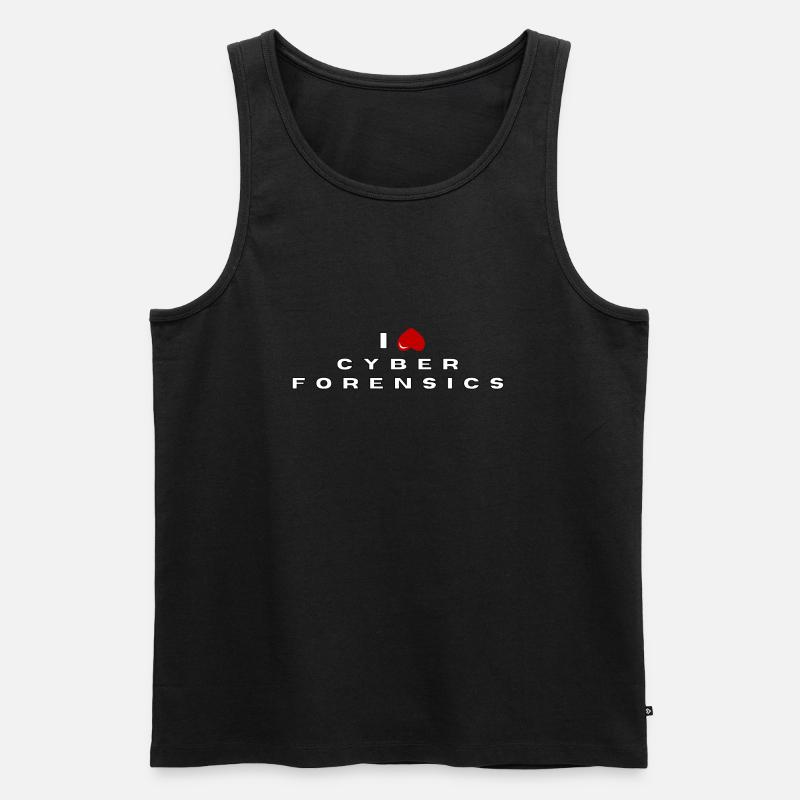 Ich hasse Cyber-Forensik - Männer Premium Bio Tank Top - Schwarz