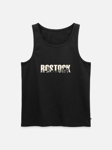 Rostock Ostsee Skyline - Männer Premium Bio Tank Top - Schwarz