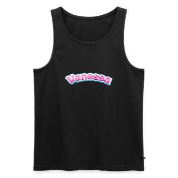 Vanessa Gift - Men's Premium Organic Tank Top - black - Front - AI Model Male 178 light (178cm)