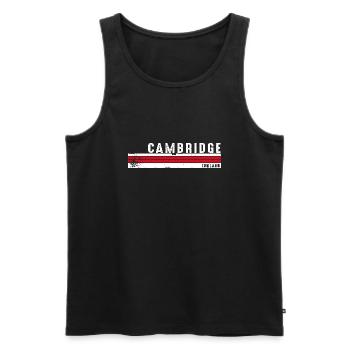 Cambridge England Retro Vintage Design for - Men's Premium Organic Tank Top - black - Front - AI Model Male 178 light (178cm)