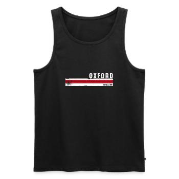 Oxford England Vintage Design - Men's Premium Organic Tank Top - black - Front - AI Model Male 178 light (178cm)