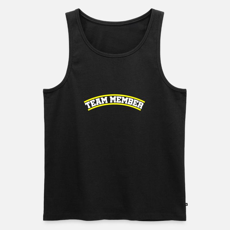 Team Mitglied - Männer Premium Bio Tank Top - Schwarz
