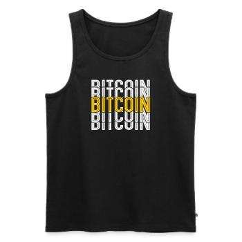 Bitcoin Bitcoin! - Männer Premium Bio Tank Top - Schwarz - Vorne - AI Model Male 178 light (178cm)