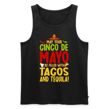 Viva Mexico Cinco De Mayo Party 5 De Mayo Geschenk - Männer Premium Bio Tank Top - Schwarz - Vorne - AI Model Male 178 light (178cm)