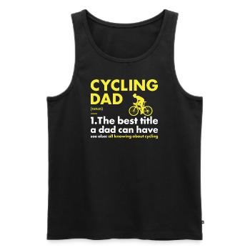 Sport Dad Cycling - Men's Premium Organic Tank Top - black - Front - AI Model Male 178 light (178cm)