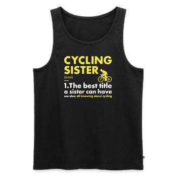 Sport Soeur Cyclisme - Débardeur bio Premium Homme - noir - Devant - Michal (187cm)