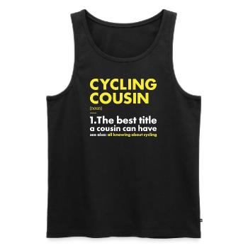 Sport Cousin Cyclisme - Débardeur bio Premium Homme - noir - Devant - Michal (187cm)