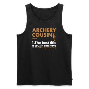 Sport Cousin Archery - Men's Premium Organic Tank Top - black - Front - Michal (187cm)