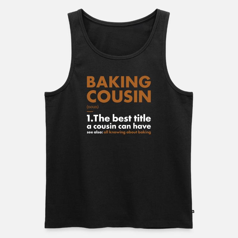 Baker Cousin Définition Cuisson - Débardeur bio Premium Homme - noir