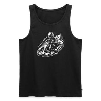 Karting - Débardeur bio Premium Homme - noir - Devant - Michal (187cm)