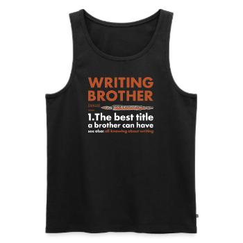 Writer Brother Definition Writing - Men's Premium Organic Tank Top - black - Front - AI Model Male 178 light (178cm)