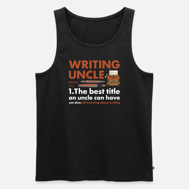 Writer Uncle Definition Writing - Männer Premium Bio Tank Top - Schwarz