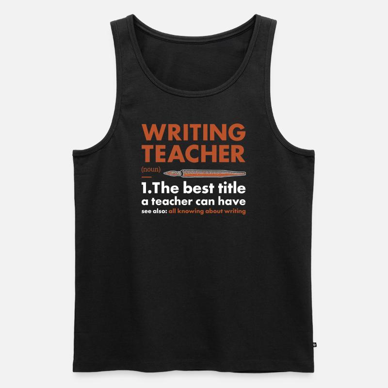 Writer Teacher Definition Writing - Männer Premium Bio Tank Top - Schwarz