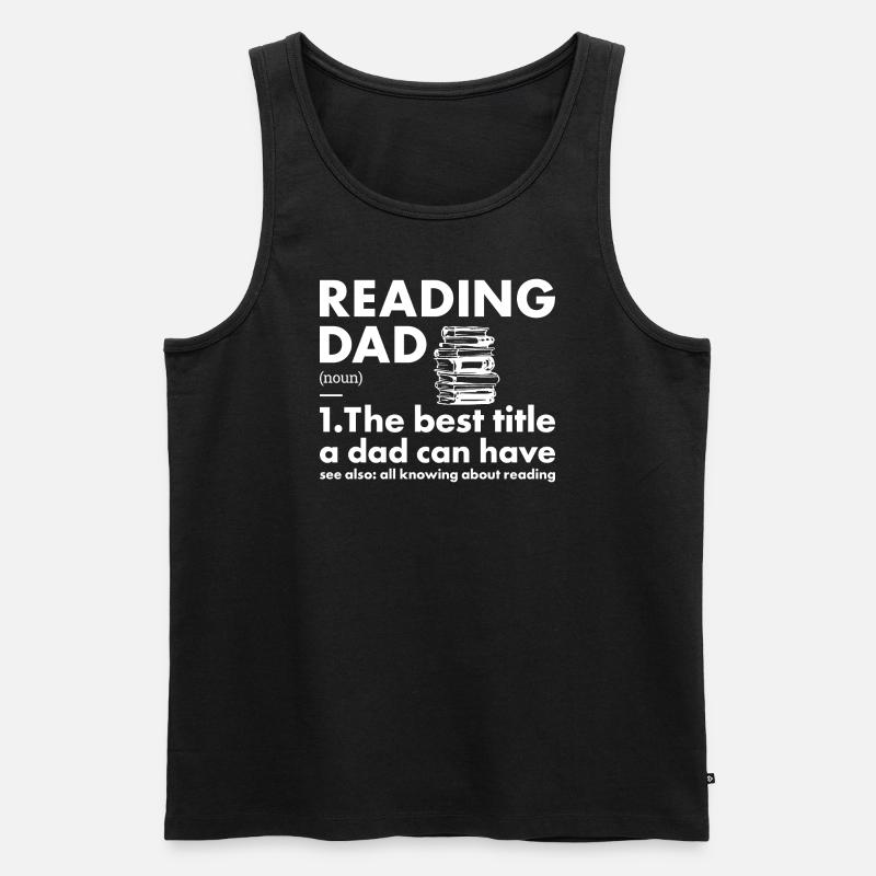 Reader Dad Definition Reading - Men's Premium Organic Tank Top - black