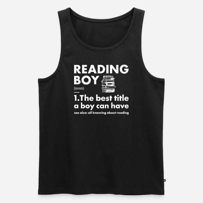 Reader Boy Definition Reading - Men's Premium Organic Tank Top - black