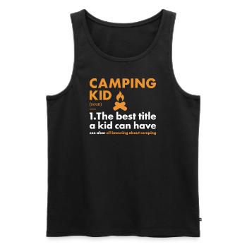 Camper Kid Definition Camping - Men's Premium Organic Tank Top - black - Front - AI Model Male 178 light (178cm)