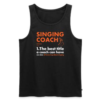 Singer Coach Definition Singing - Men's Premium Organic Tank Top - black - Front - AI Model Male 178 light (178cm)