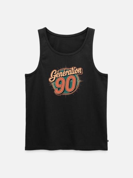 Génération 90 - Débardeur bio Premium Homme - noir