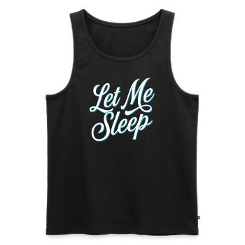 Let me sleep - Débardeur bio Premium Homme - noir - Devant - AI Model Male 178 light (178cm)