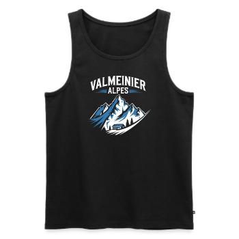 Valmeinier - Alpes - Débardeur bio Premium Homme - noir - Devant - Michal (187cm)
